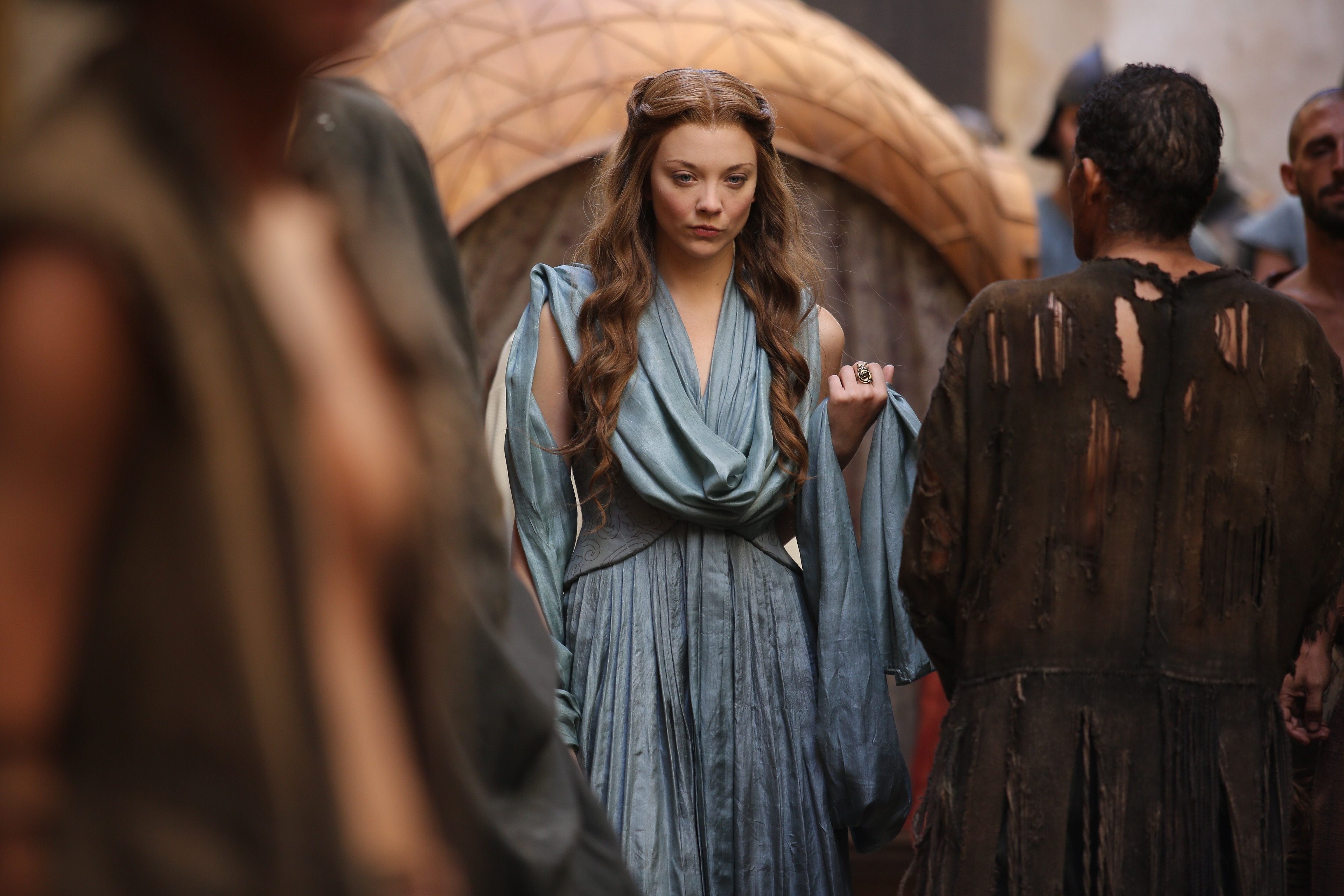 #margaery Tyrell, #natalie Dormer , #game Of Thrones - Margaery Tyrell Blue Dress , HD Wallpaper & Backgrounds