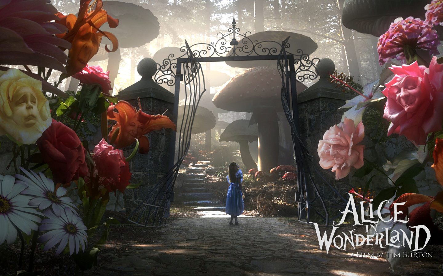 Wallpaper Alicia En El País De Las Maravillas - Alice In Wonderland Movie Background , HD Wallpaper & Backgrounds