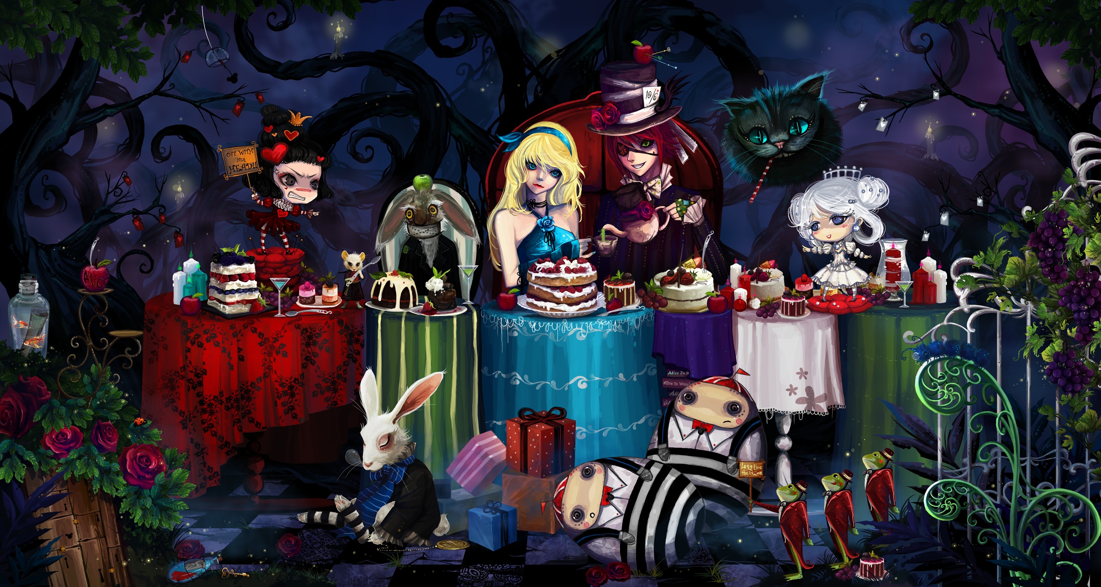 Alice In Wonderland Desktop Backgrounds - Alice In Wonderland Facebook Banner , HD Wallpaper & Backgrounds