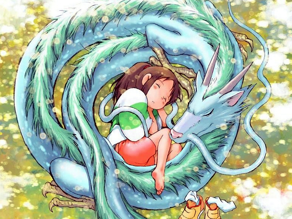 A Viagem De Chihiro - Chihiro And Haku Sleeping , HD Wallpaper & Backgrounds