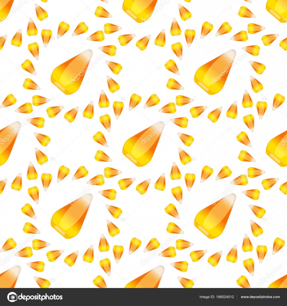 Halloween Candy Corn Seamless Pattern Vector Background , HD Wallpaper & Backgrounds