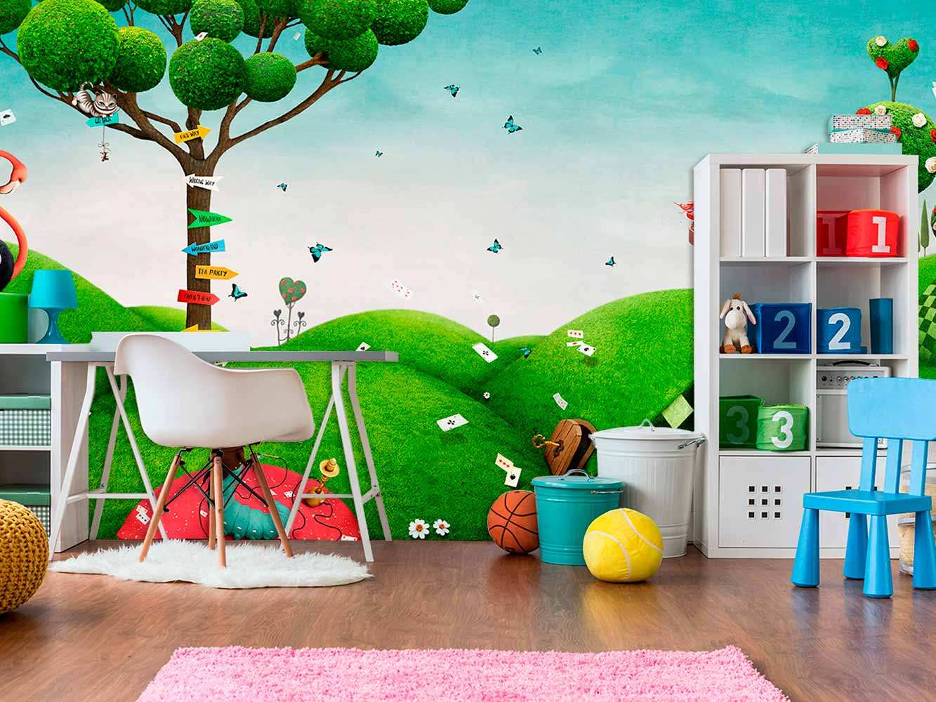 Fotomural Vinilo Infantil Alicia Pais De Las Maravillas - Fantasy Background , HD Wallpaper & Backgrounds