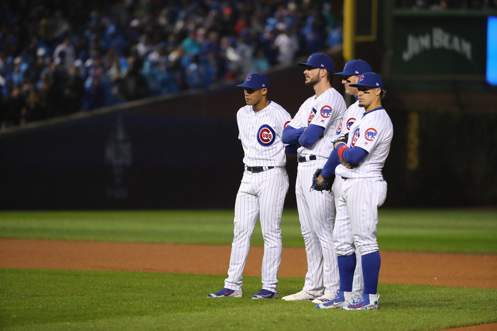 Shortstop Addison Russell, Left, Third Baseman Kris - Kris Bryant And Anthony Rizzo And Javier Baez , HD Wallpaper & Backgrounds