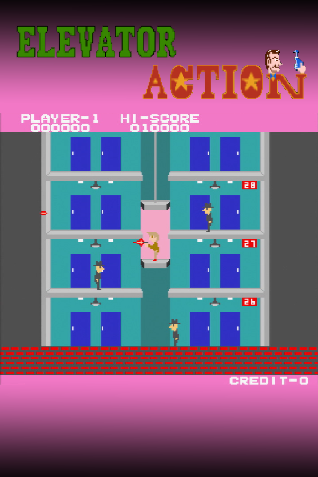 An Iphone Wallpaper For The 8 Bit Arcade Video Game - Elevator Action Arcade , HD Wallpaper & Backgrounds