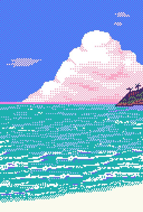 Hd Wallpaper - Beach Pixel Art , HD Wallpaper & Backgrounds