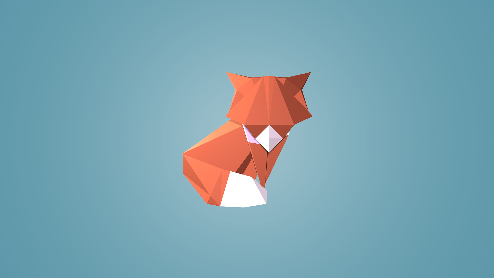 Sketch/artorigami Fox - Simple Low Poly , HD Wallpaper & Backgrounds
