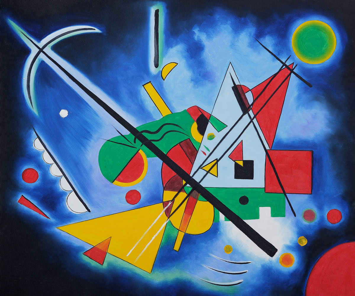 Wassily Kandinsky Paintings Images - Blue Painting Kandinsky , HD Wallpaper & Backgrounds