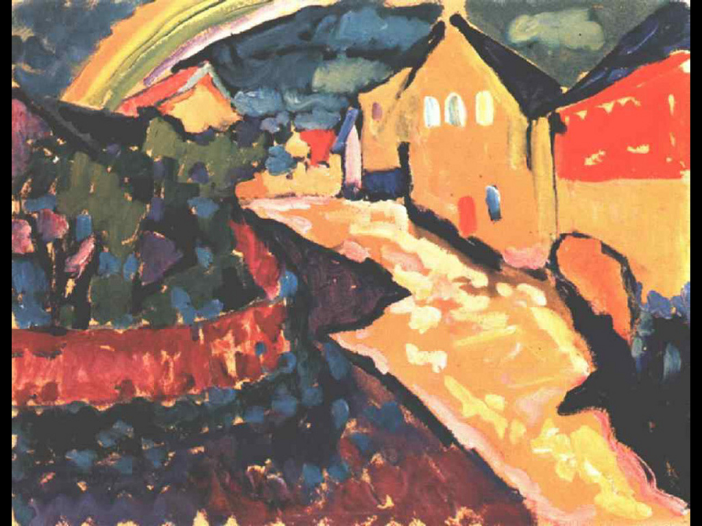 Artistic Wallpaper - Kandinsky - Casas De Murnau Kandinsky 1909 , HD Wallpaper & Backgrounds
