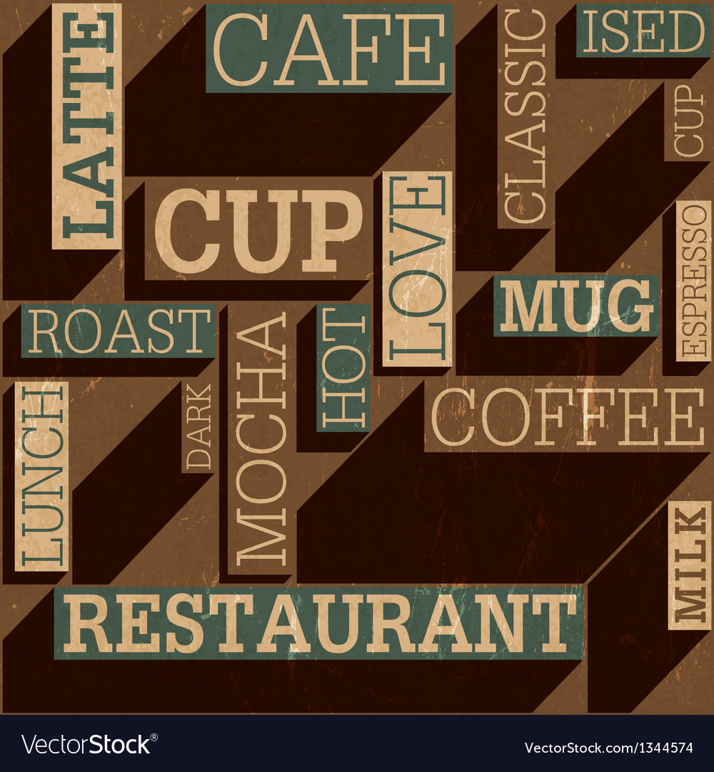 Coffee Themed Background Seamless Vector Image - Poster , HD Wallpaper & Backgrounds