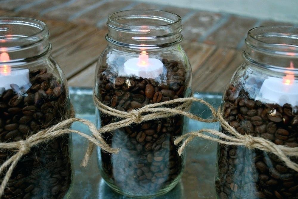 Cafe - Decor Using Coffee Beans , HD Wallpaper & Backgrounds