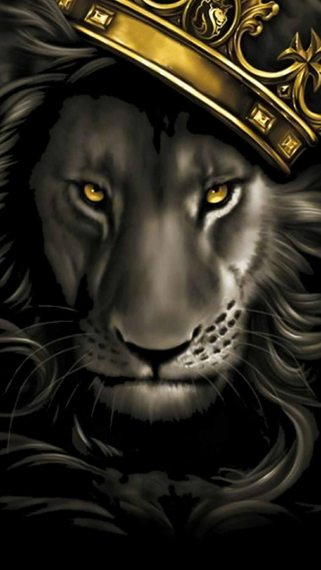 Black And Gold Lion , HD Wallpaper & Backgrounds