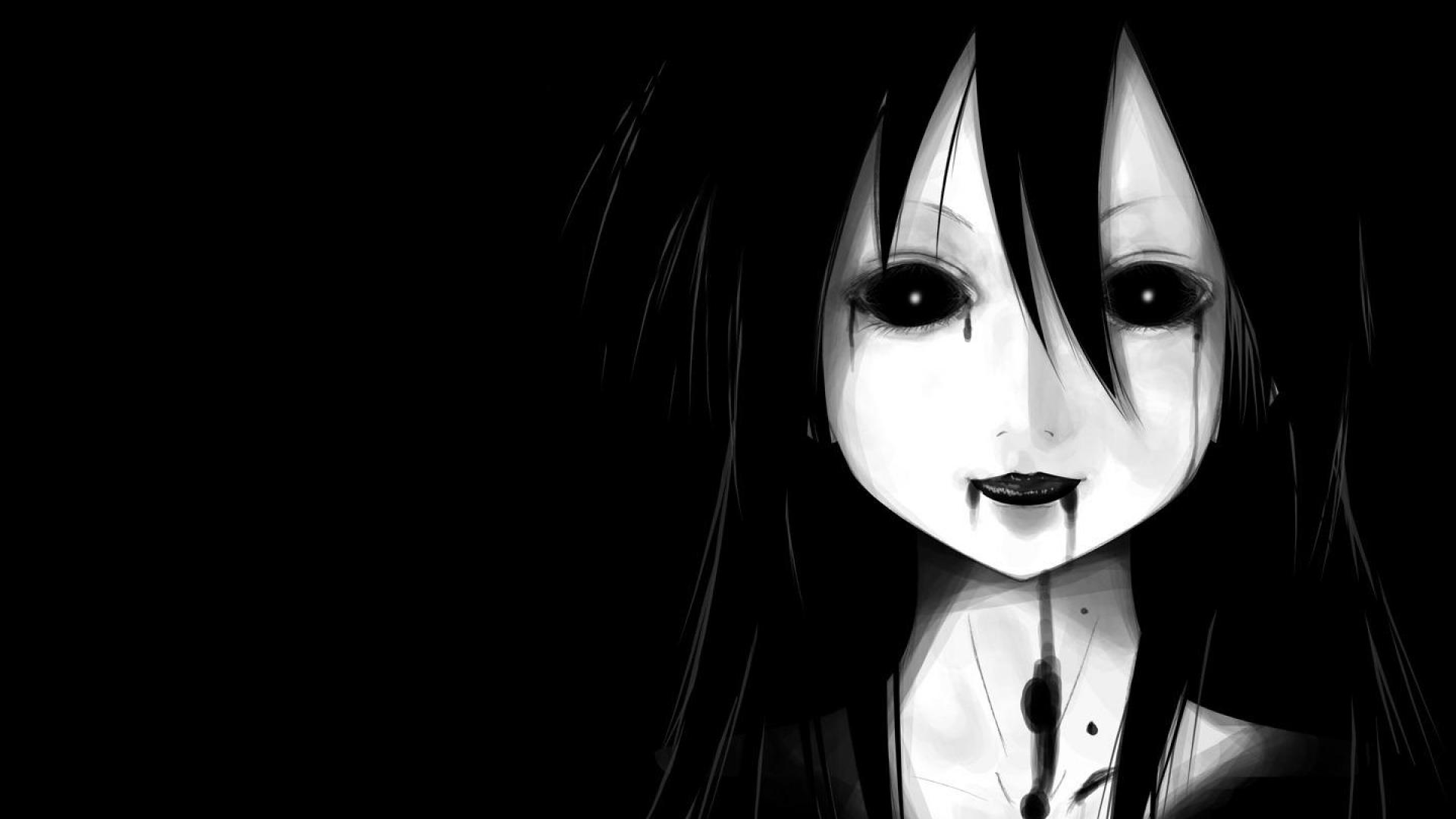 Dark Creepy Anime Girl Wallpapers - Dark Anime Wallpaper Free , HD Wallpaper & Backgrounds