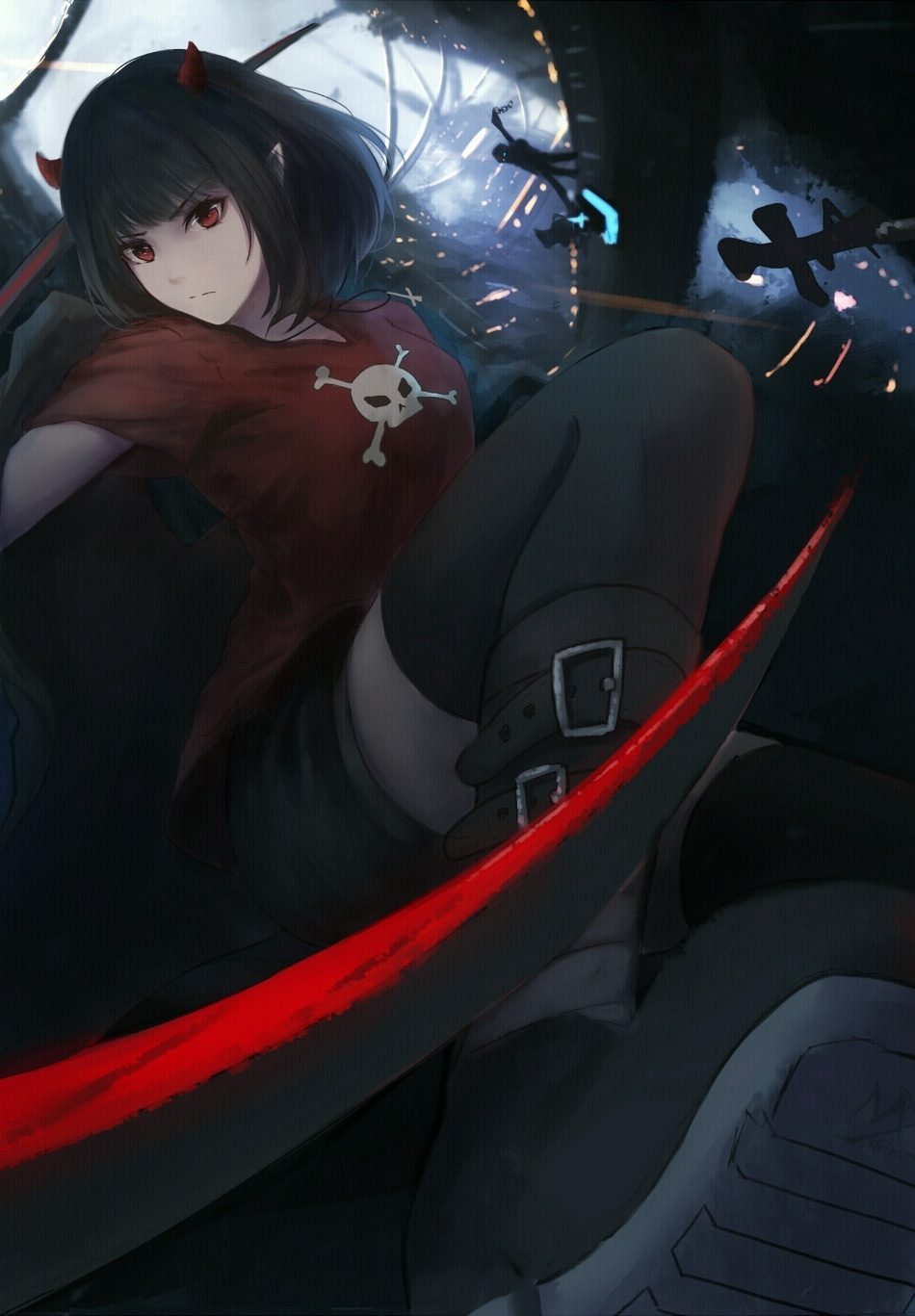 Anime Girl, Fight, Dark, Wallpaper - Anime Fight Wallpaper Full Hd , HD Wallpaper & Backgrounds