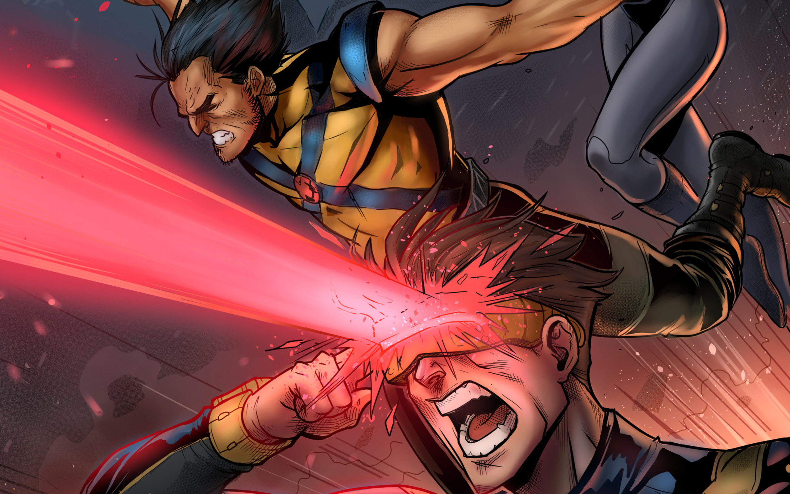 X Men Cyclops Wolverine Comic Artwork Sv - X Men Cyclops Wallpaper 4k , HD Wallpaper & Backgrounds