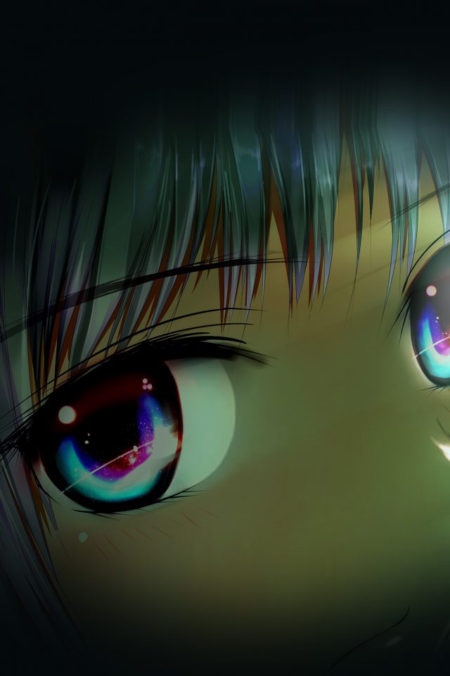 Eye Pure Girl Dark Anime Art Illust Iphone 7 Wallpaper - Anime Art Dark Wallpaper Iphone , HD Wallpaper & Backgrounds