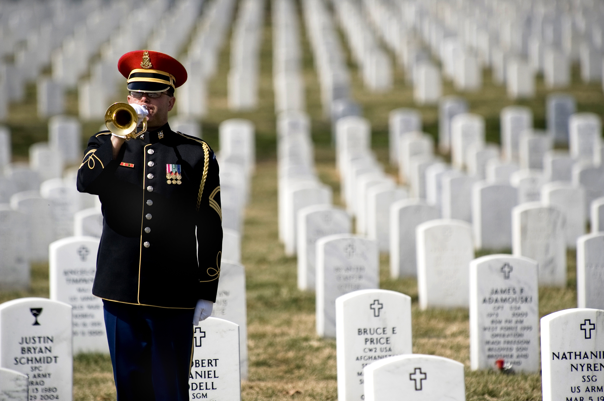 United States Of America, Cemetery, Military Person, - Arlington National Cemetery Bugler , HD Wallpaper & Backgrounds