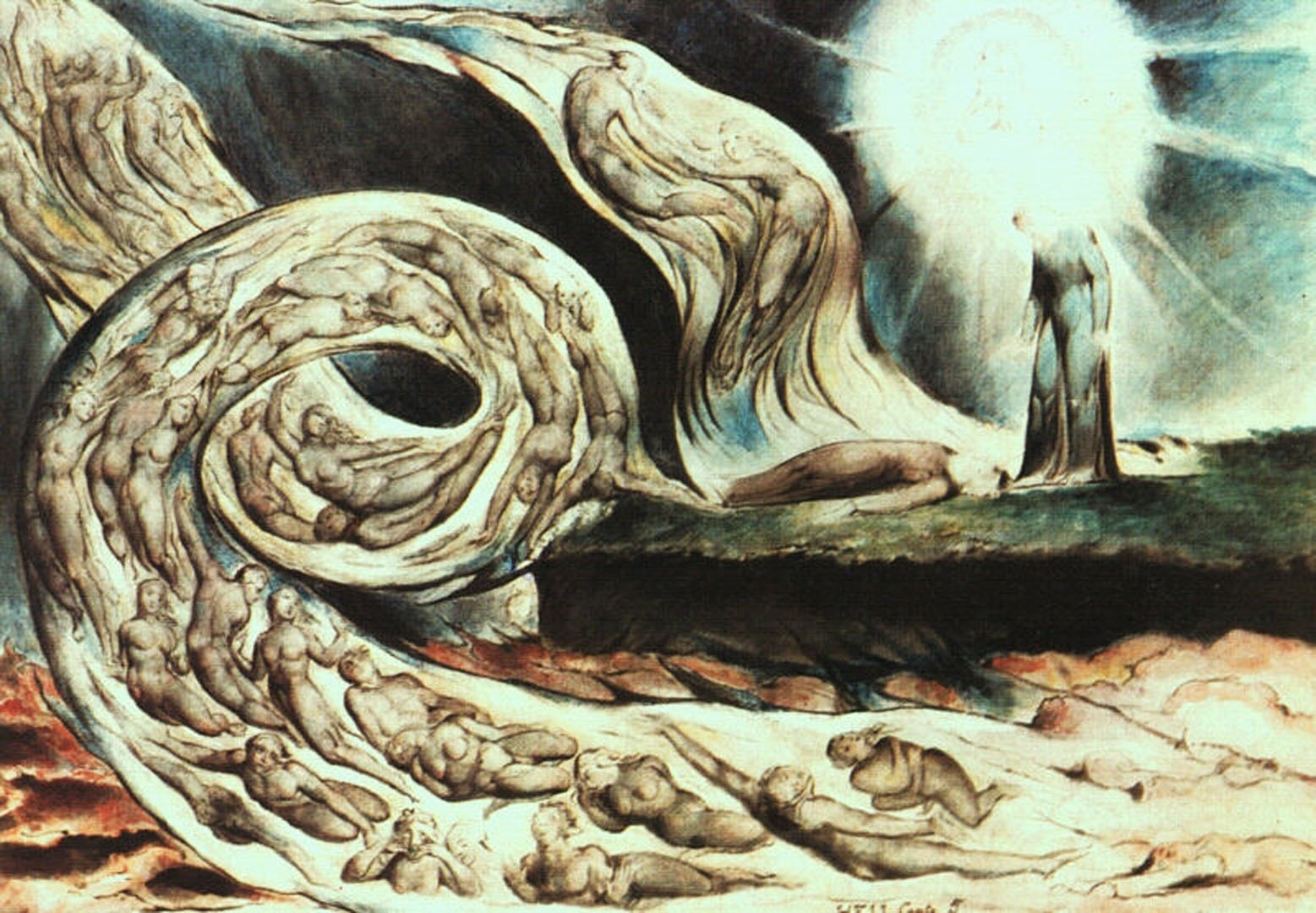 Whirlwind Of Lovers Illustration To Dantes Inferno - William Blake , HD Wallpaper & Backgrounds