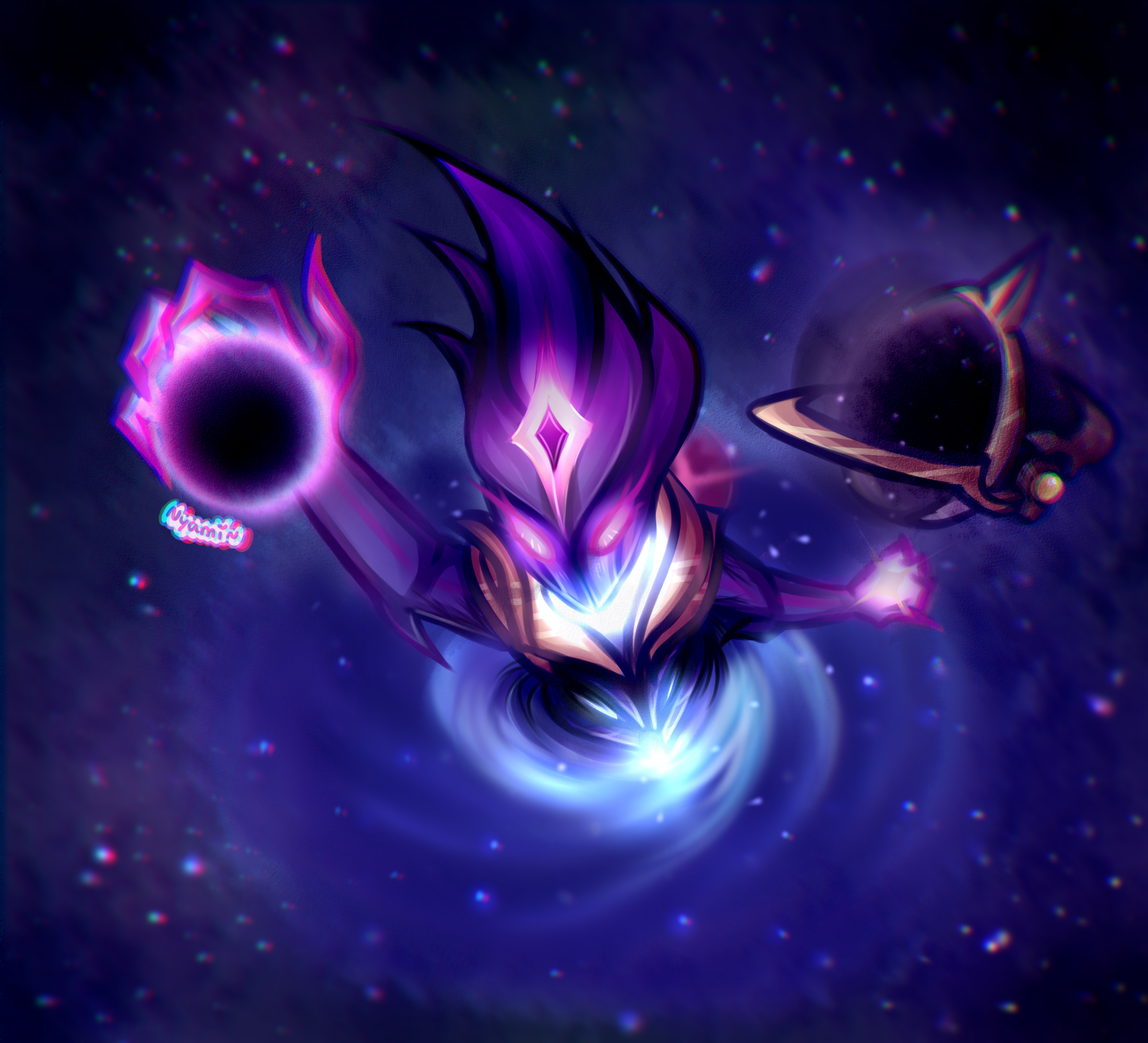 Dark Star Thresh Wallpaper 350897 Source - Dark Star Orianna Fan Art , HD Wallpaper & Backgrounds