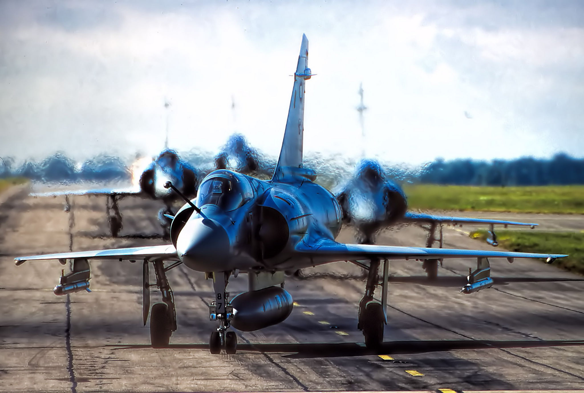 Fighter, The Airfield, Multipurpose, Dassault, Mirage - Mirage 2000 , HD Wallpaper & Backgrounds