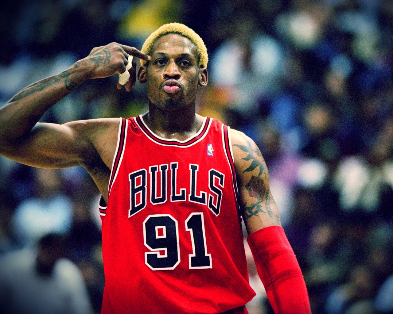 91 Dennis Rodman - Dennis Rodman Chicago Bulls , HD Wallpaper & Backgrounds