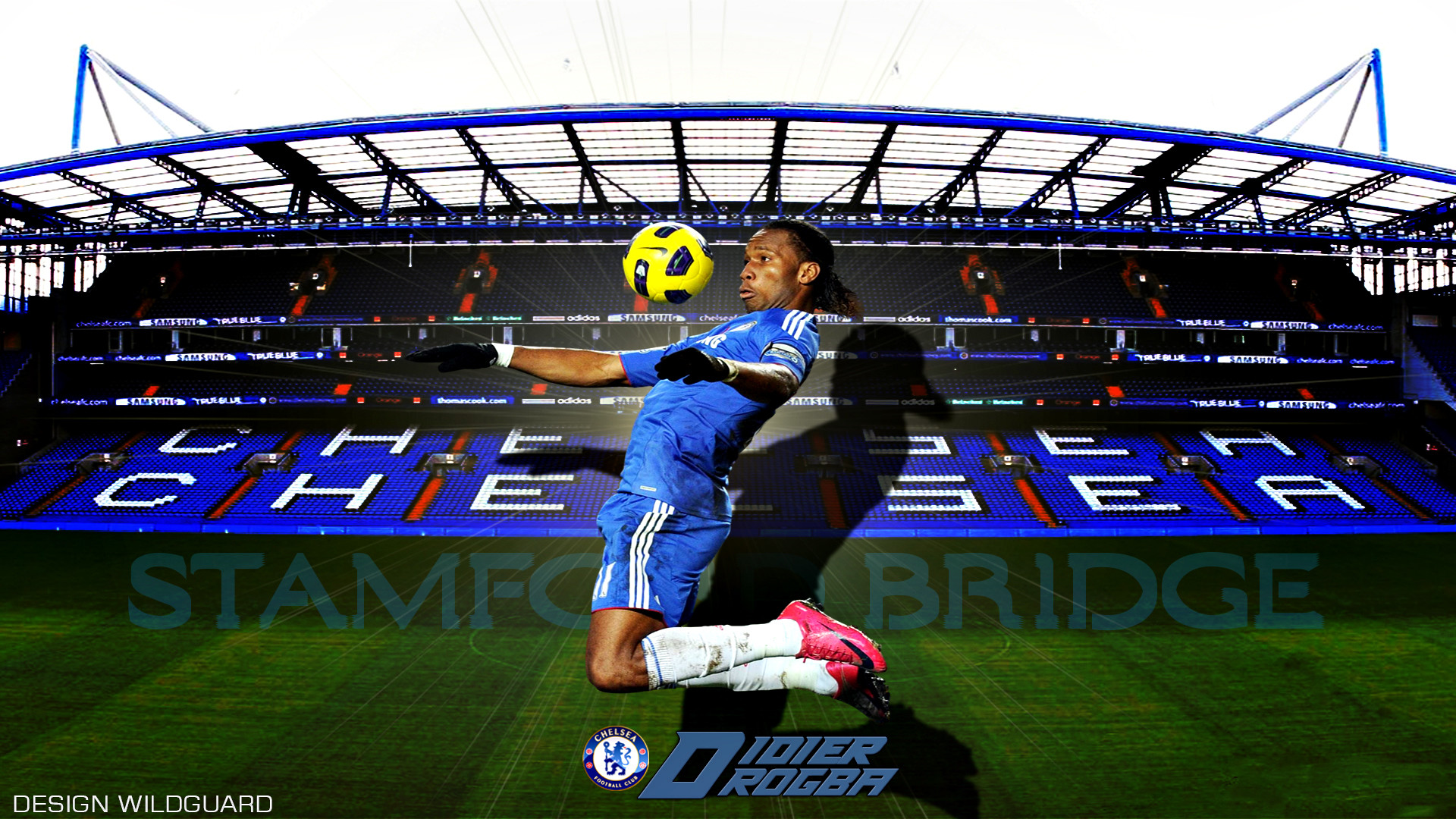 Designwildguard Didier Drogba Wallpaper [hd] By Designwildguard - Stamford Bridge , HD Wallpaper & Backgrounds