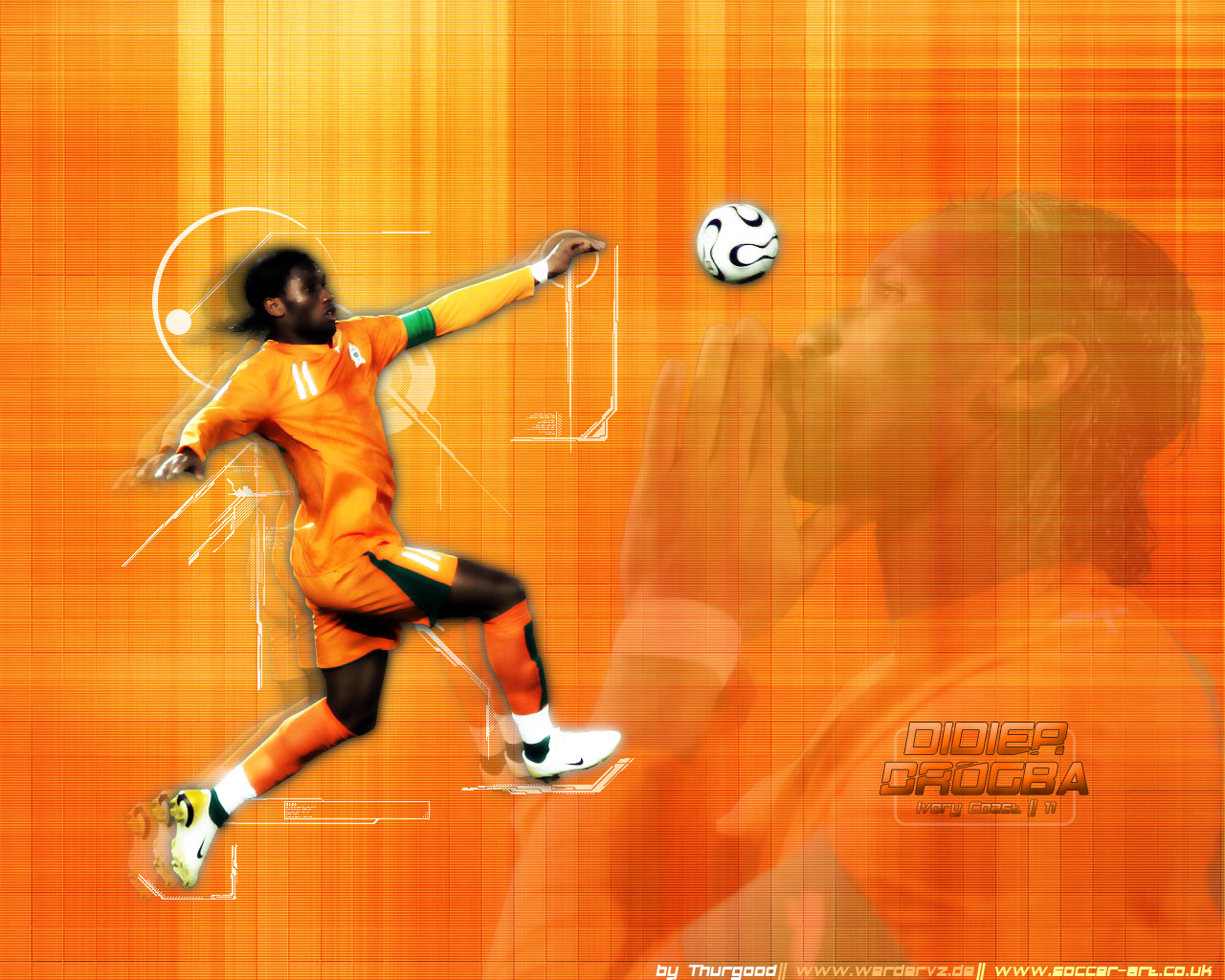 Drogbawall5sa9 - Didier Drogba Ivory Coast , HD Wallpaper & Backgrounds