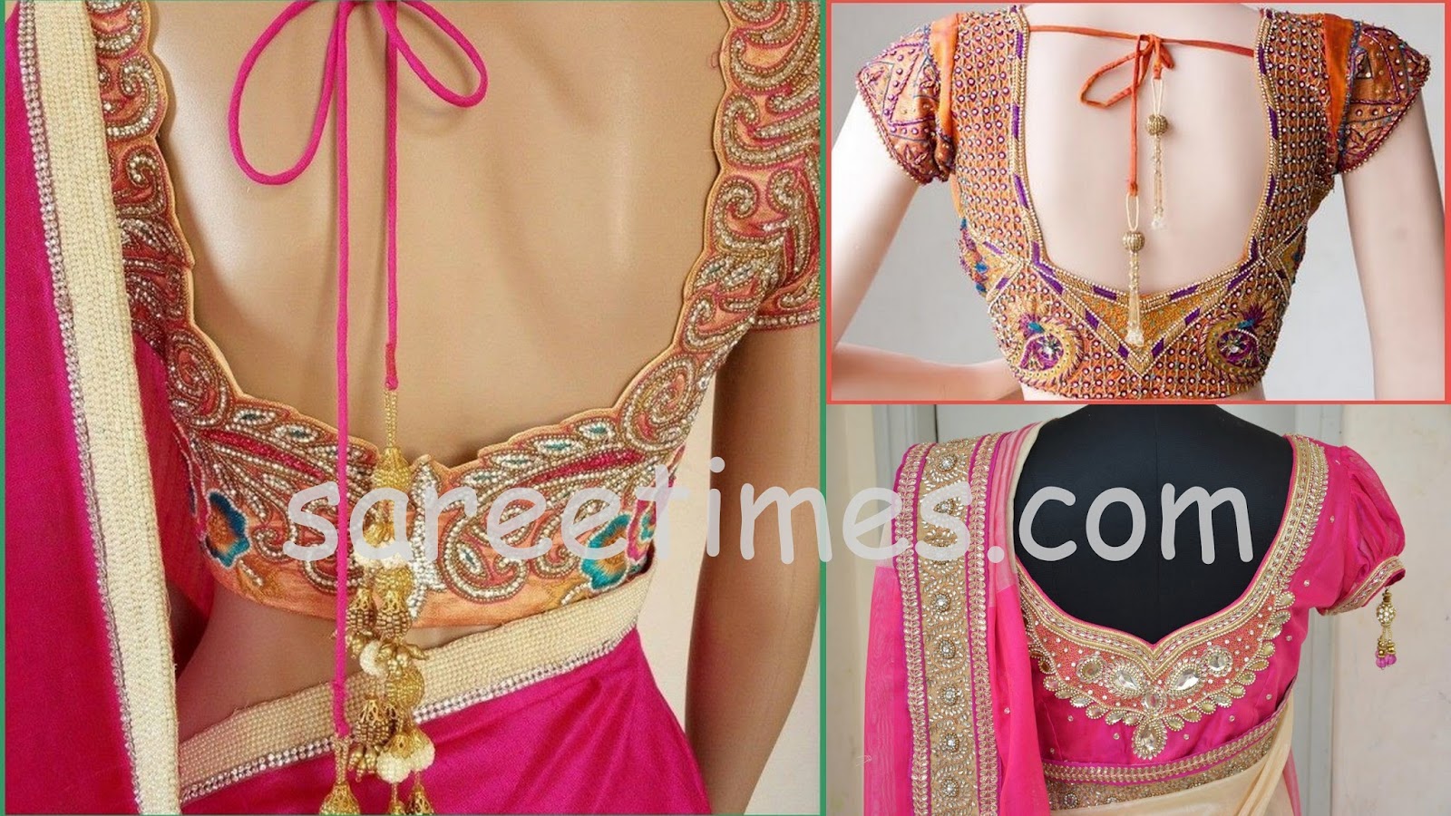 Blouse Back Neck Designs For Silk Sarees , HD Wallpaper & Backgrounds