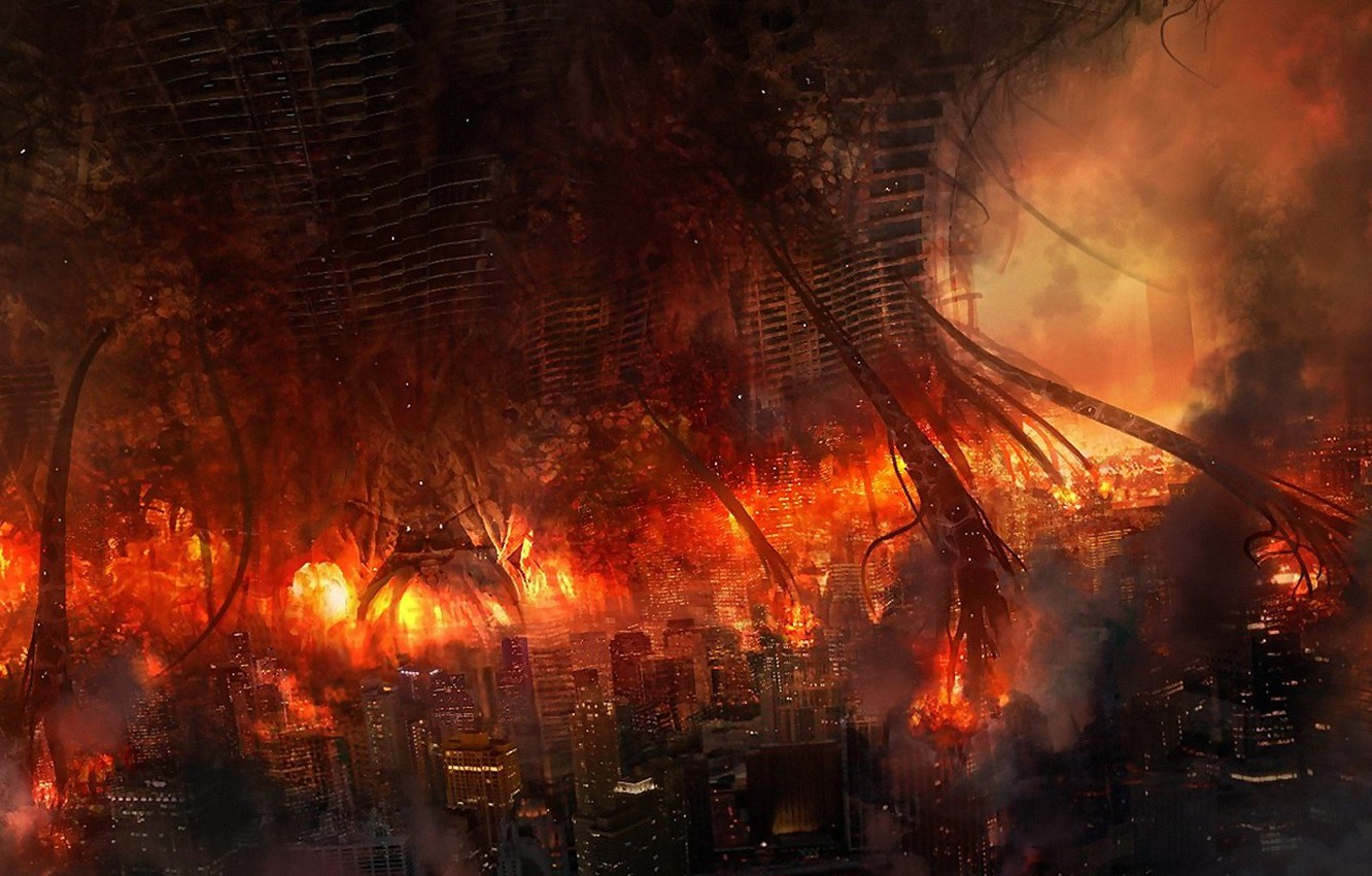 Photo Wallpaper Fire, Fire, Monster, Disaster - Hell High Resolution , HD Wallpaper & Backgrounds