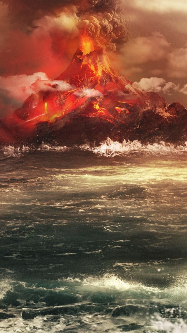 Volcano - Iphone X Volcano , HD Wallpaper & Backgrounds