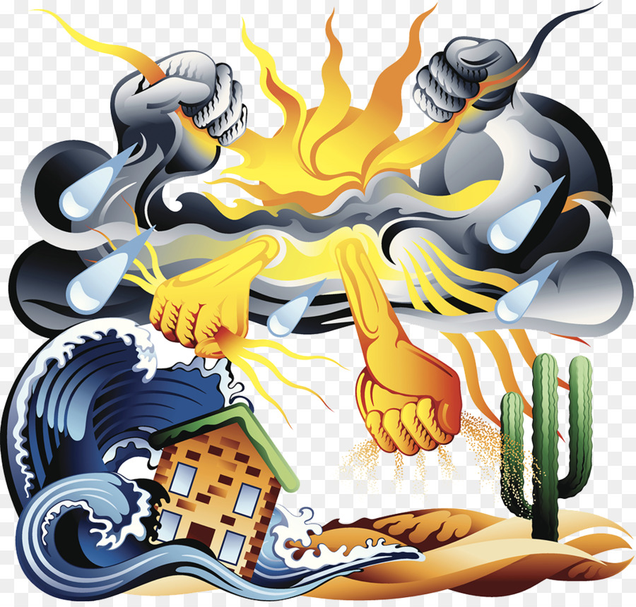 Natural Disaster, Cartoon, Storm, Computer Wallpaper, - Clipart Of