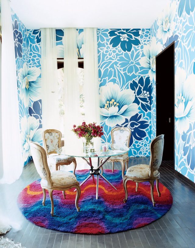Dolce Gabbana Portofino Home Blue Floral Wallpaper - Dolce Gabbana Home Design , HD Wallpaper & Backgrounds