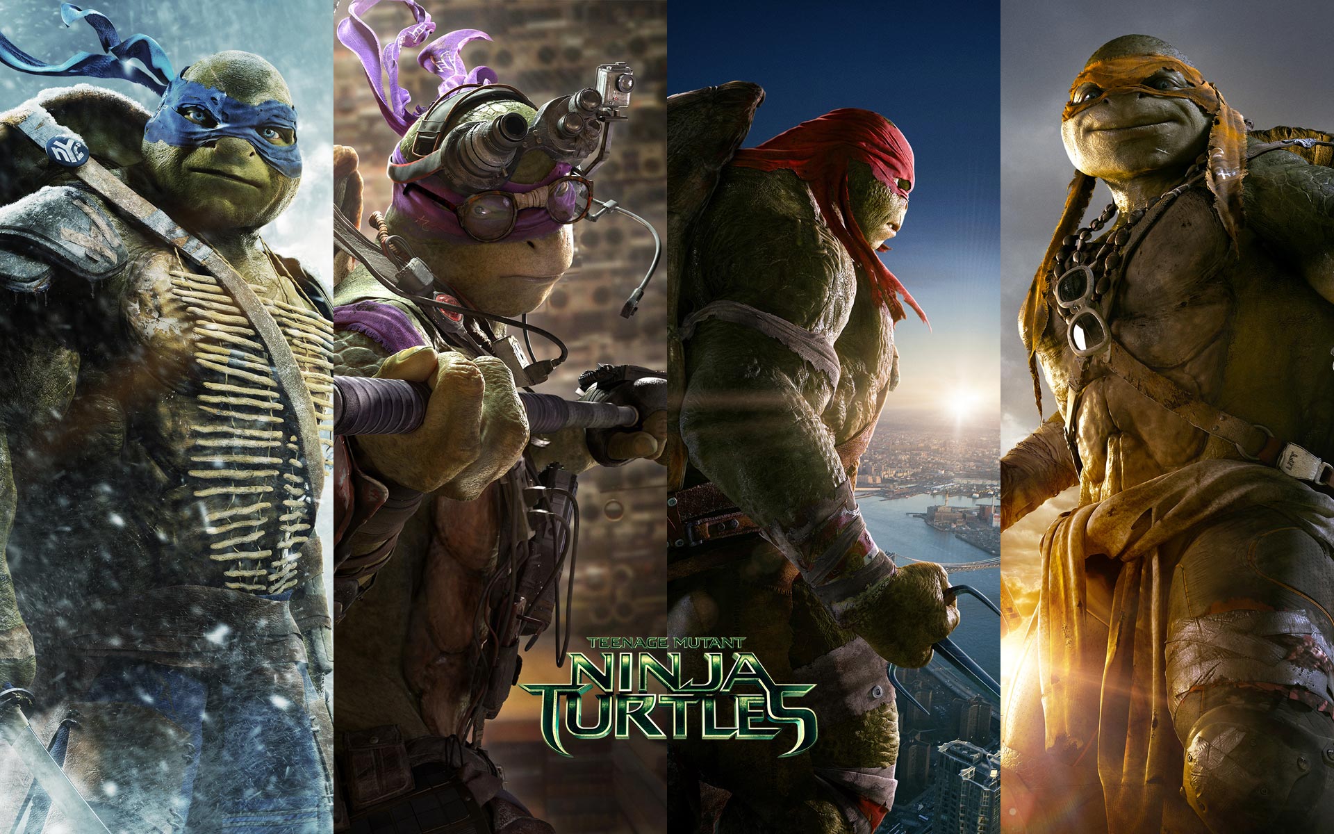 Tmnt 2014 Desktop Wallpaper Hd1 - Teenage Mutant Ninja Turtles Movie Hd , HD Wallpaper & Backgrounds