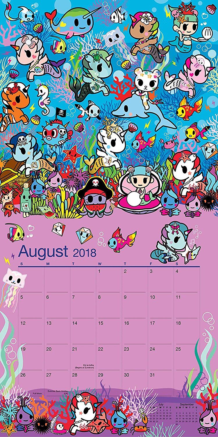 Tokidoki 2018 Wall Calendar Unicorn Coloring Pages, - Tokidoki 2018 Wall Calendar , HD Wallpaper & Backgrounds