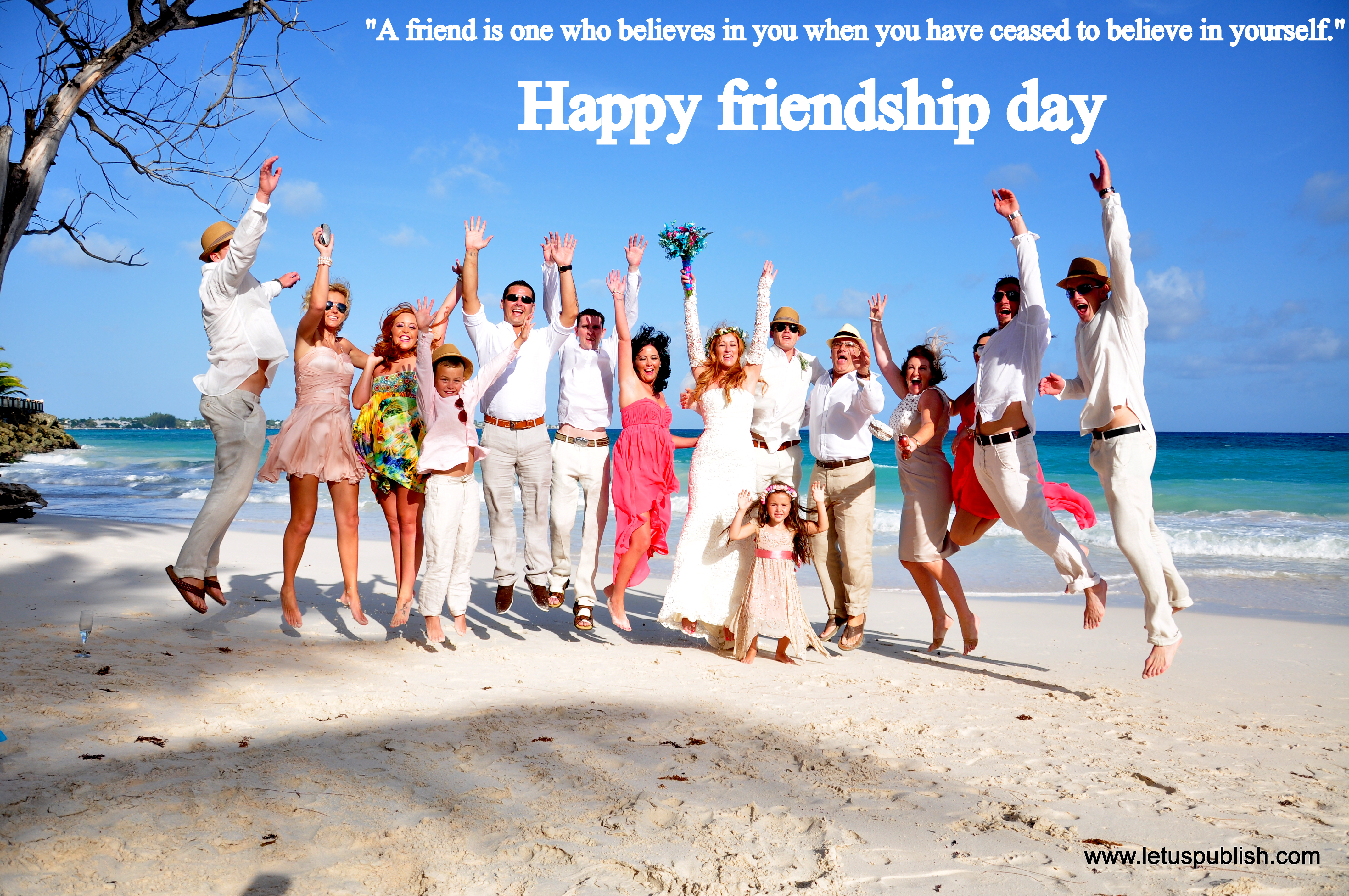 Happy Friendship Day Free Download Beach Wallpaper - Family And Friends At The Beach , HD Wallpaper & Backgrounds