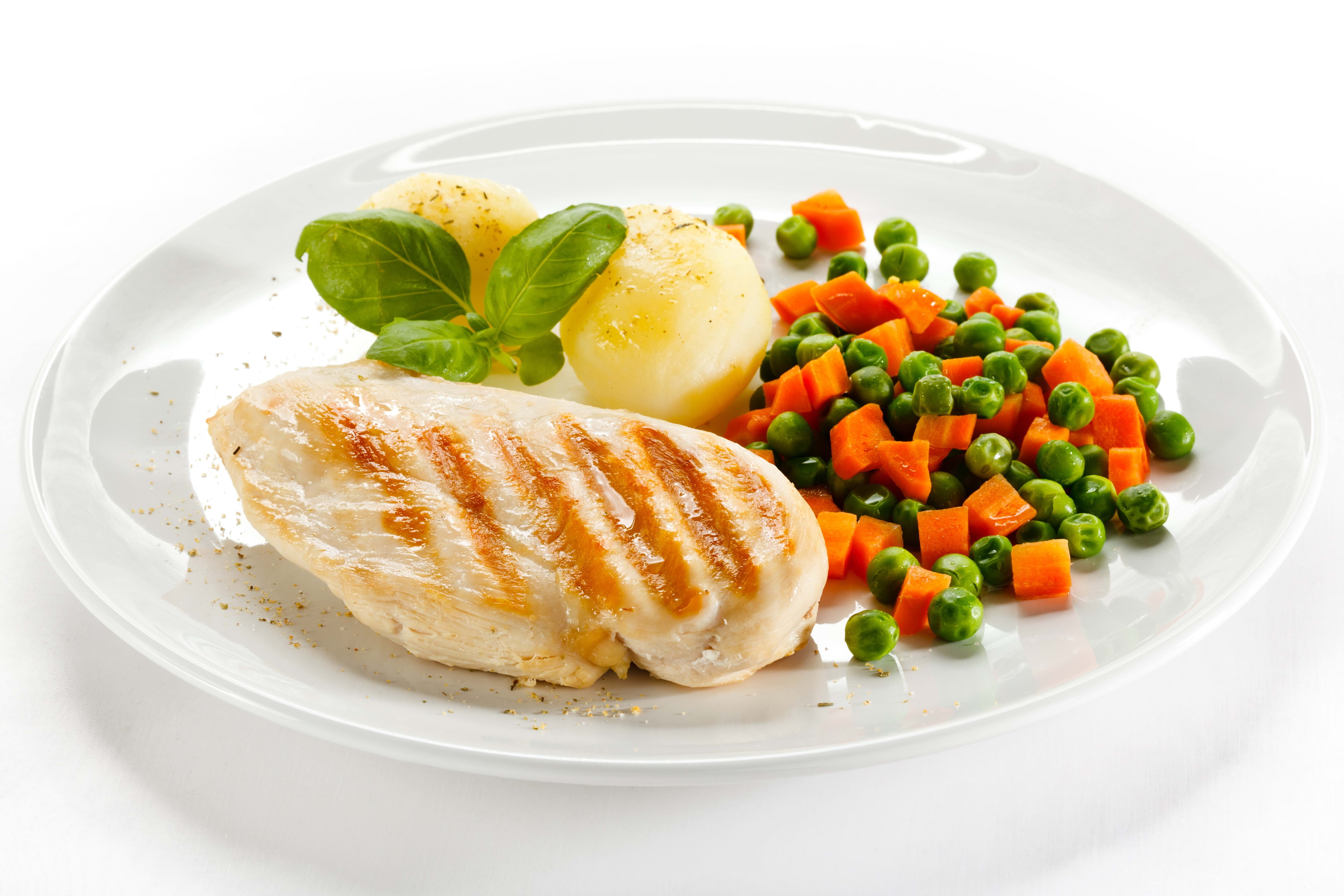 Grilled Chicken Breast With Steam Carrot And Peas Hd - Chicken Breast Freestock , HD Wallpaper & Backgrounds