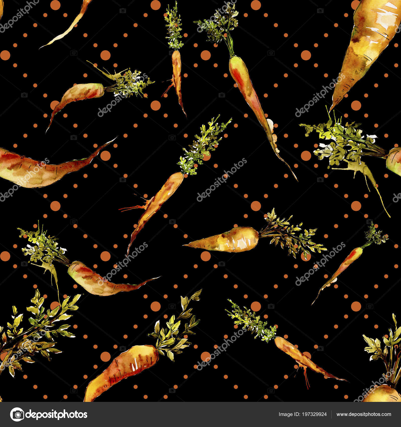 Orange Carrot Wild Vegetable Seamless Background Pattern - Spider Web , HD Wallpaper & Backgrounds