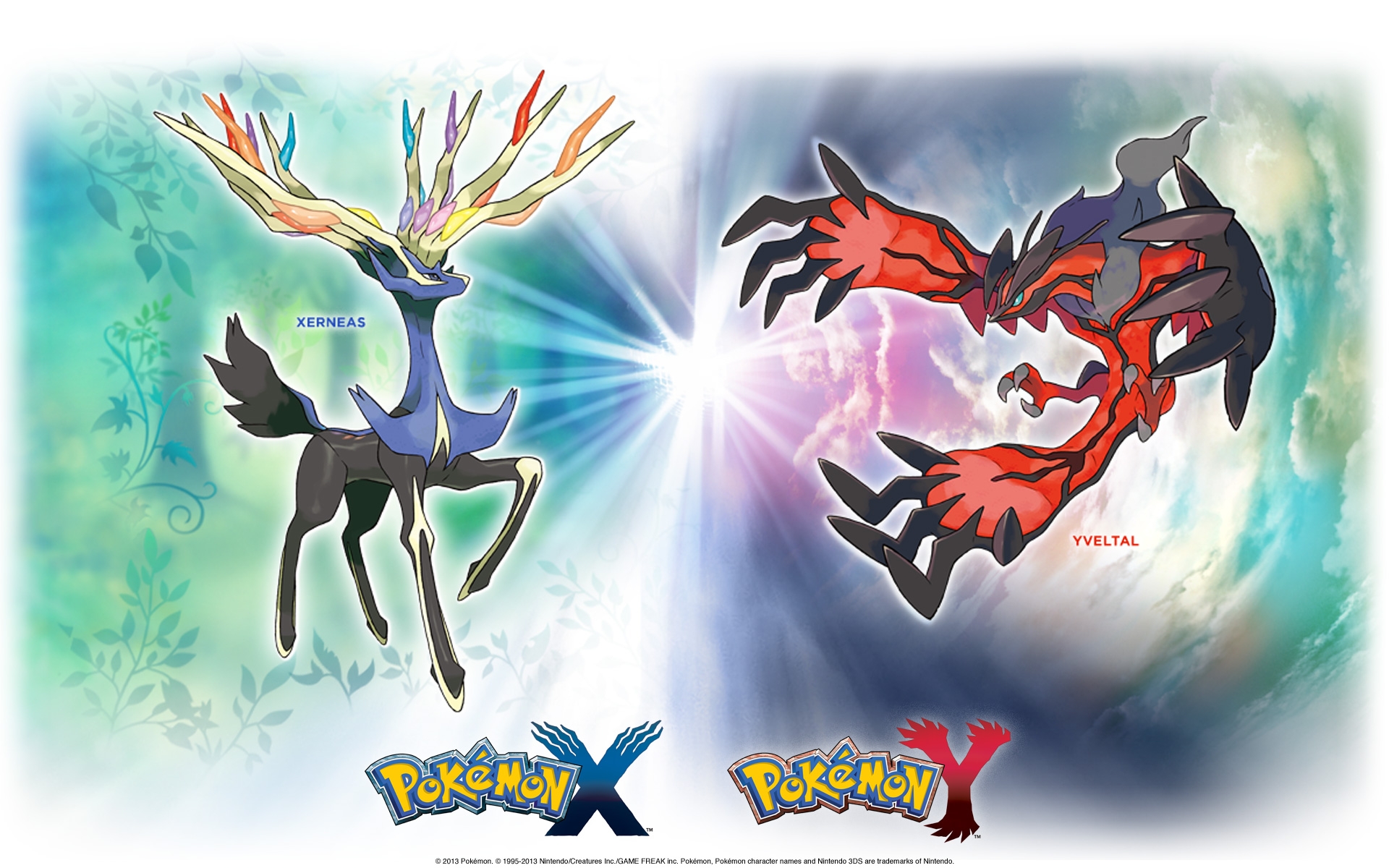 Pokemon Xerneas And Yveltal, Legendary Pokemon X And - All Legendary Pokemon Hd , HD Wallpaper & Backgrounds