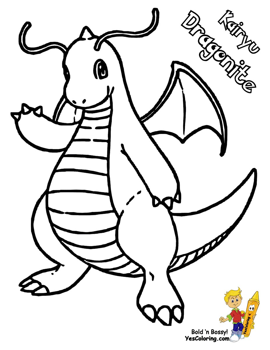 Pokemon Coloring Pages Dragonite Wallpaper Details - Dragonite Pokemon Coloring Pages , HD Wallpaper & Backgrounds