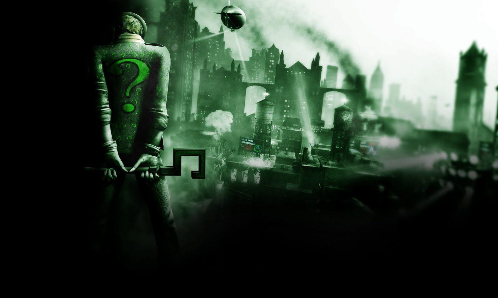 Riddler Wallpaper Arkham City Images & Pictures - Batman Arkham City Riddler , HD Wallpaper & Backgrounds