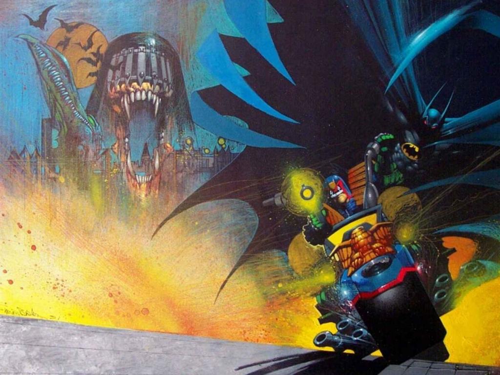 Batman Judge Dredd Judgment On Gotham , HD Wallpaper & Backgrounds