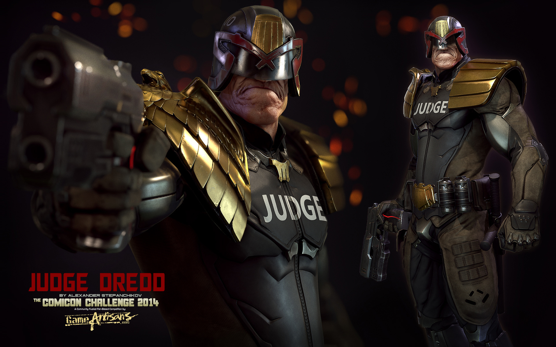 Scroll To See More - Judge Dredd , HD Wallpaper & Backgrounds