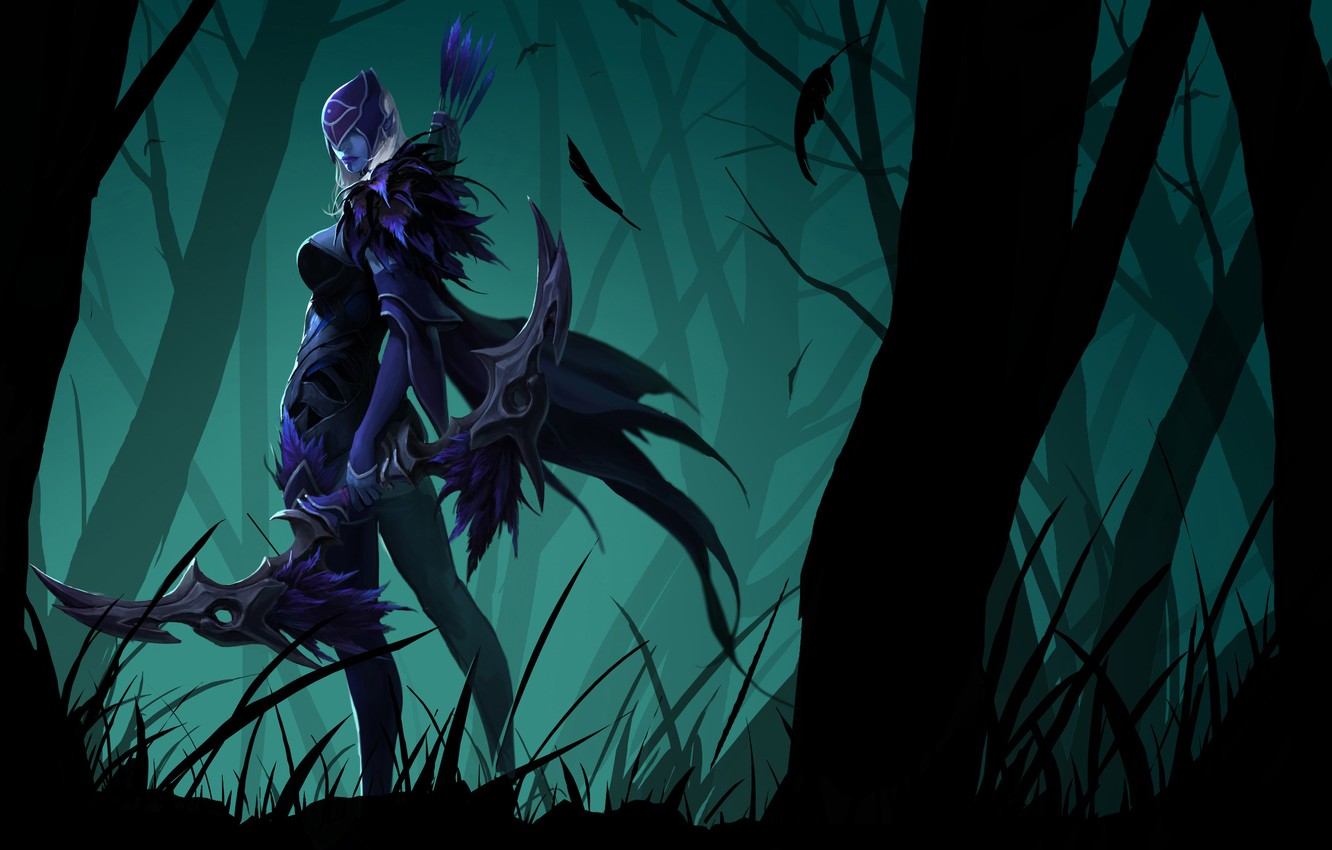 Photo Wallpaper Traxex, Drow Ranger, Carry, Trueshot - Dota 2 Mobile Wallpaper Drow Ranger , HD Wallpaper & Backgrounds