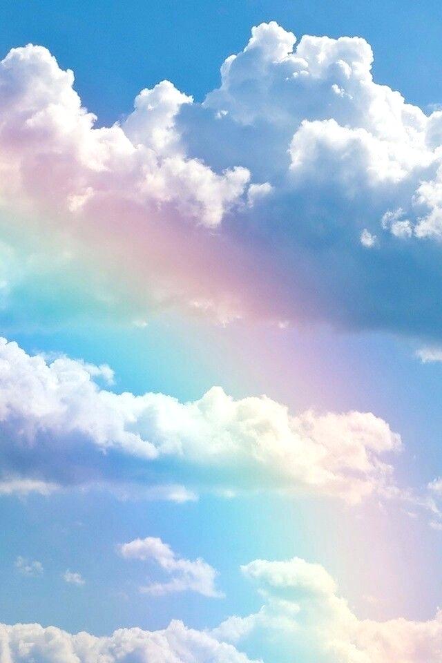 Clouds Wallpaper Clouds Clouds Iphone Wallpaper Tumblr - Rainbow Sky , HD Wallpaper & Backgrounds