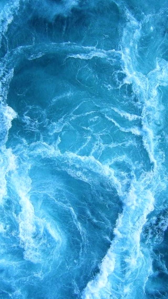 Ocean Wall Paper Swirling Blue Waves Wallpaper Tumblr - Waves Wallpaper Iphone X , HD Wallpaper & Backgrounds