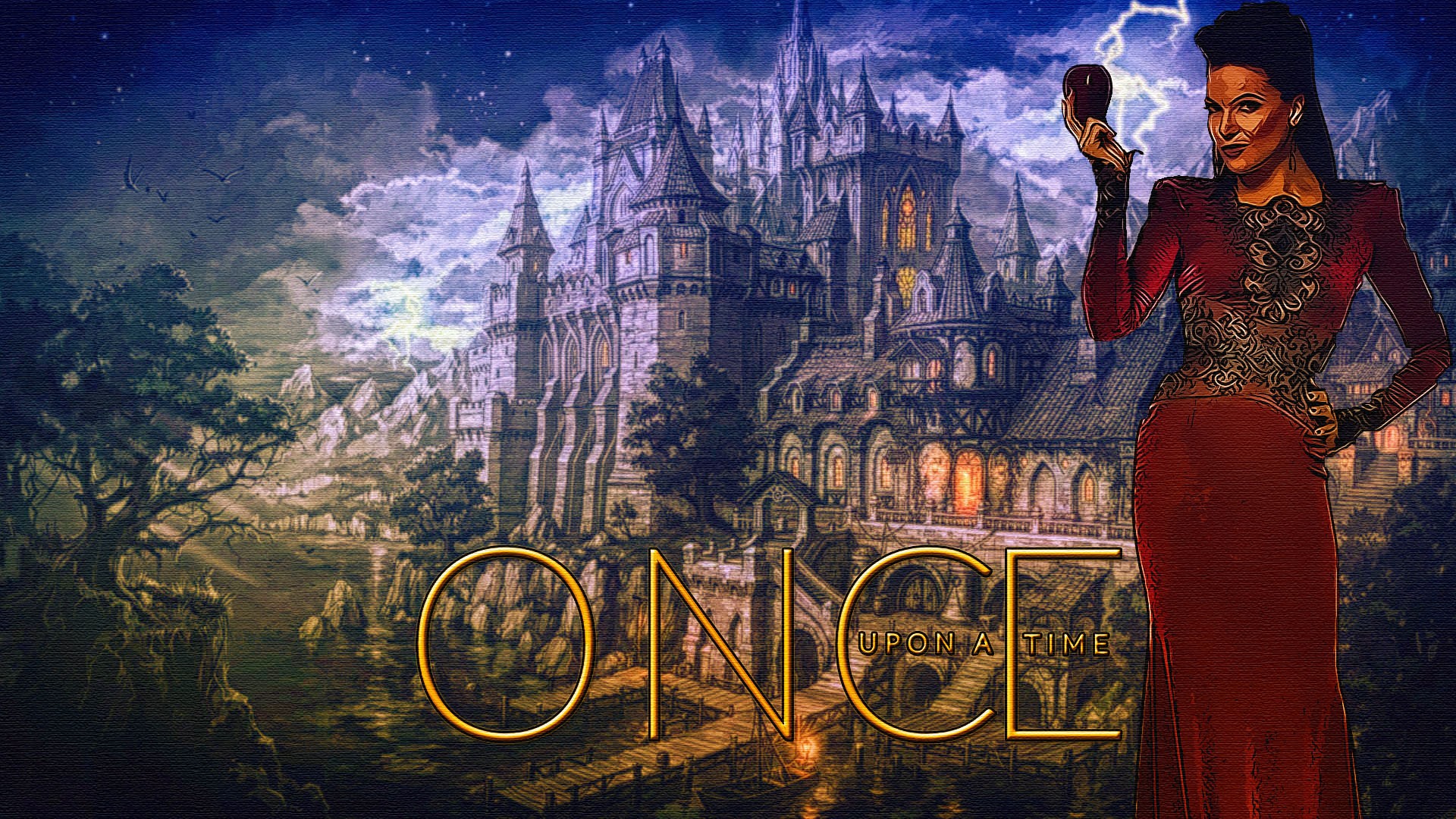 Once Upon A Time The Evil Queen Evil Queen Regina Mills - Once Upon A Time Evil Queen's Castle , HD Wallpaper & Backgrounds