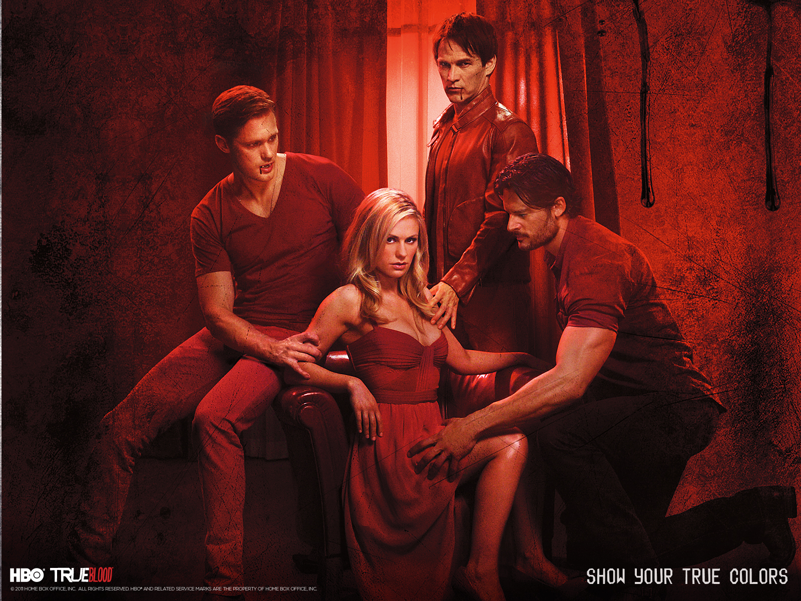 Eric,bill,sookie&alcide - True Blood Season 4 Poster , HD Wallpaper & Backgrounds