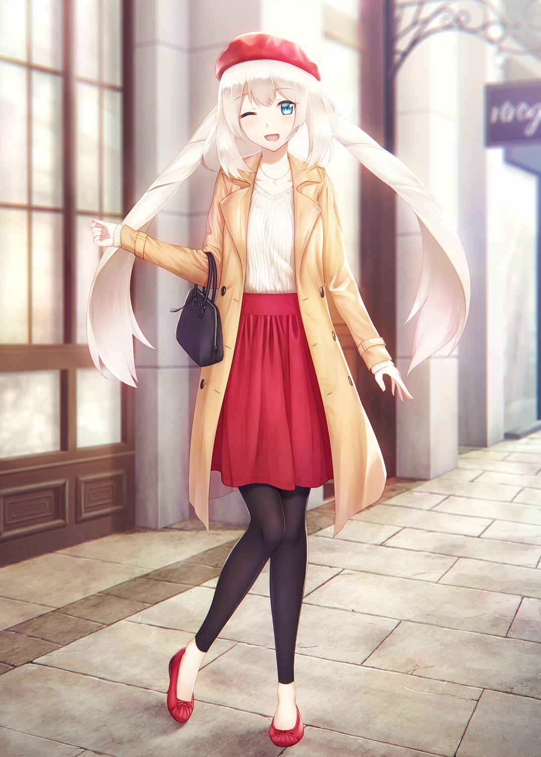 Anime, Anime Girls, Fate/grand Order, Marie Antoinette, - White Haired Anime Girl With Green Eyes , HD Wallpaper & Backgrounds