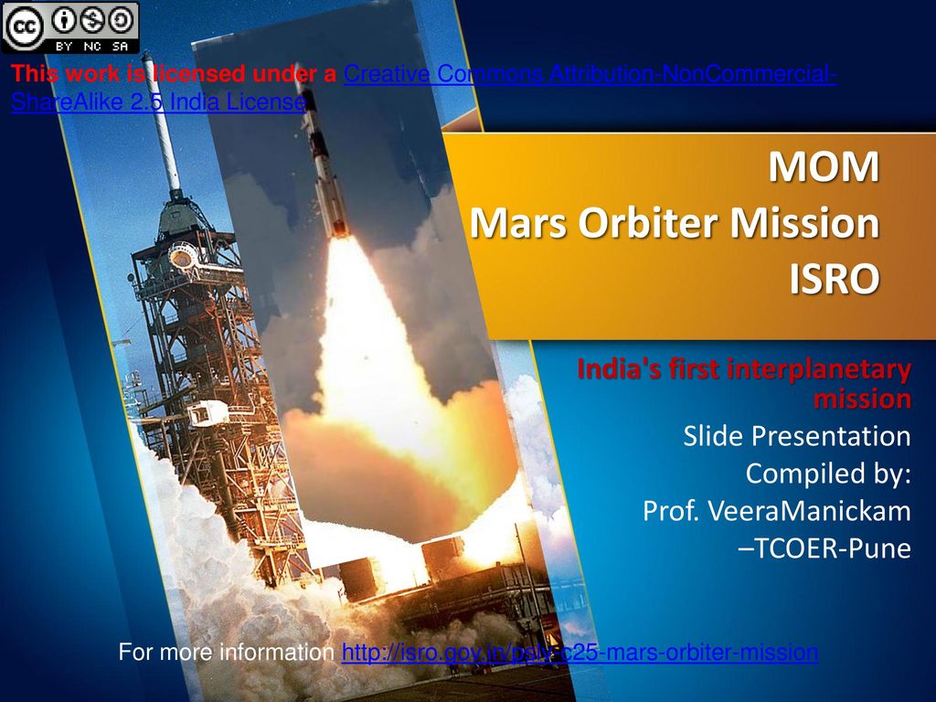 Mom Mars Orbiter Mission Isro - Free Powerpoint Templates Aerospace , HD Wallpaper & Backgrounds