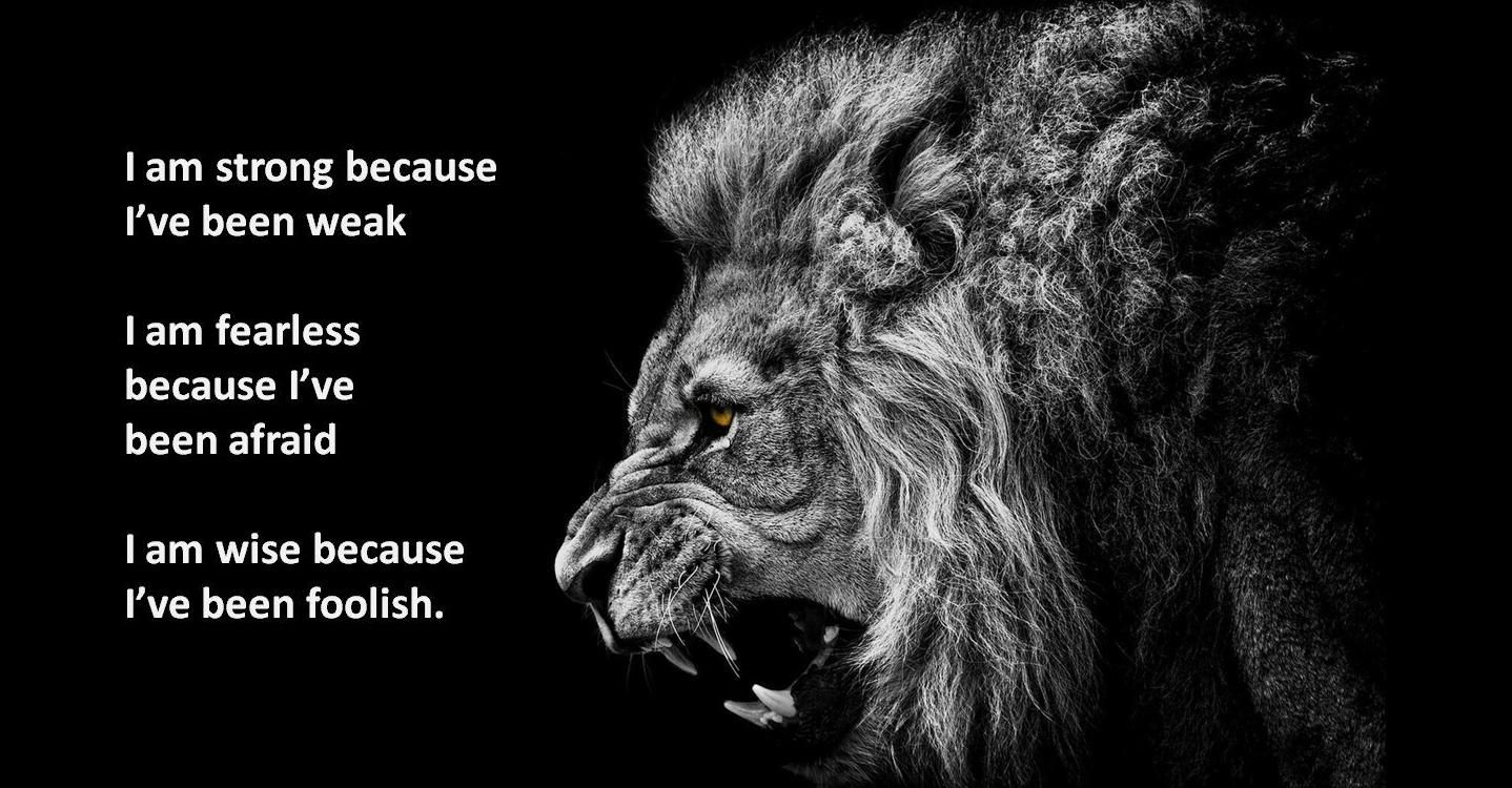 Fear Stops A Lot Of People From Making Even First Step - Black And White Lion Background , HD Wallpaper & Backgrounds