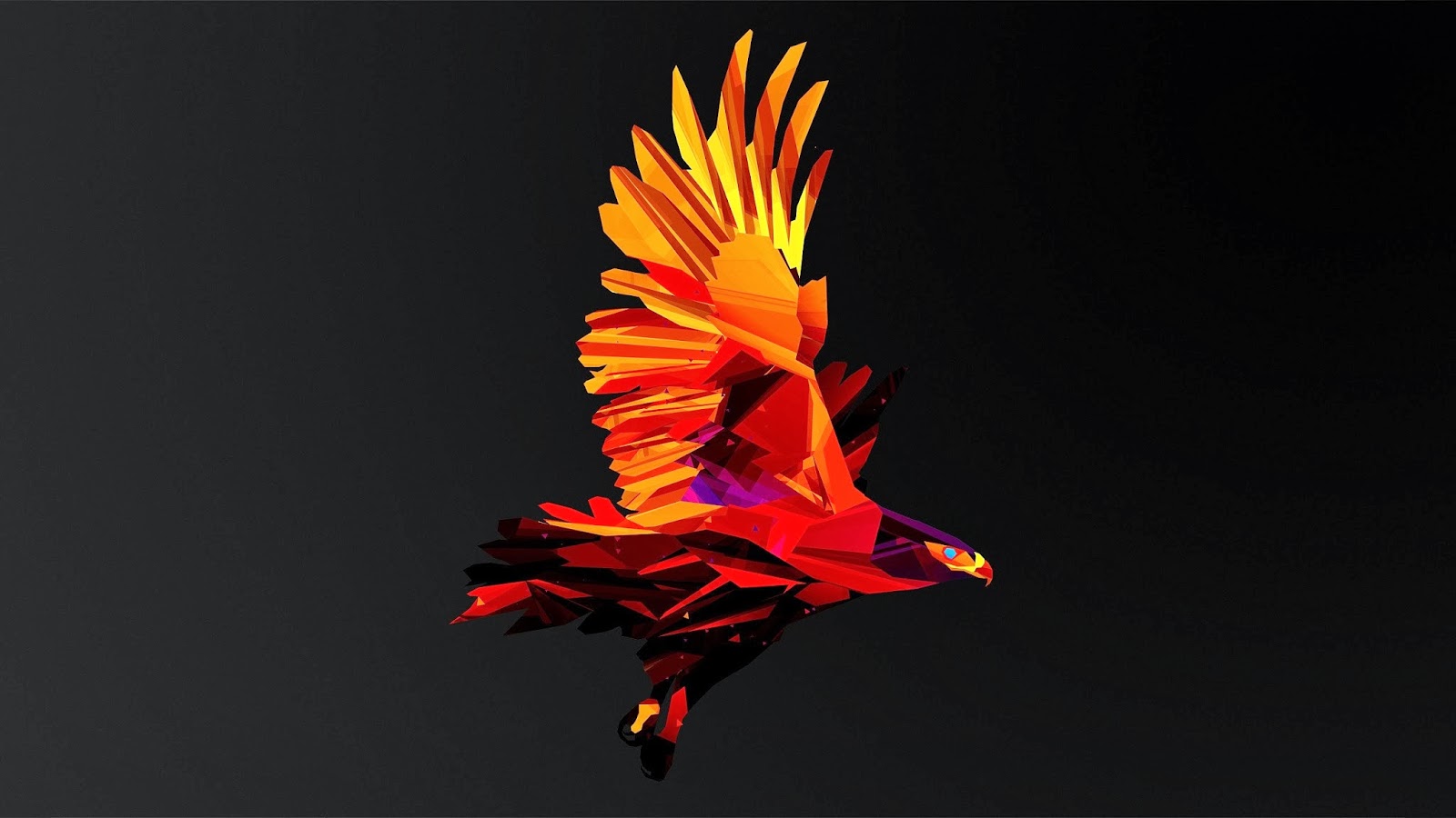 Aguila De Fuego En 3d Fondos Pantalla Hd Wallpapers - Low Poly Backgrounds Hd , HD Wallpaper & Backgrounds